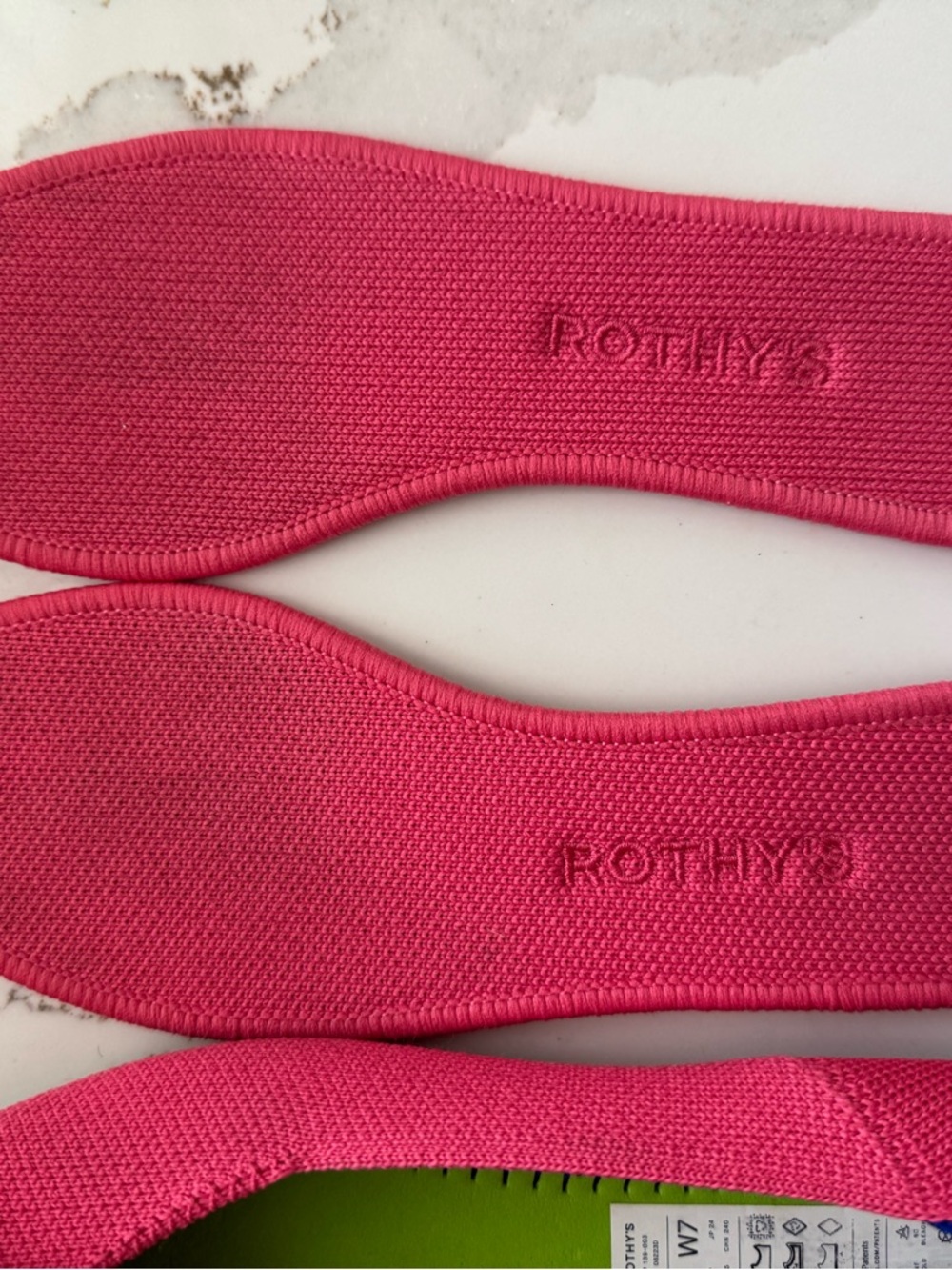 Rothy's The Petal Square Toe Ballet Flat Soirée Pink Size 7 Barbiecore Girlie - Picture 11 of 13